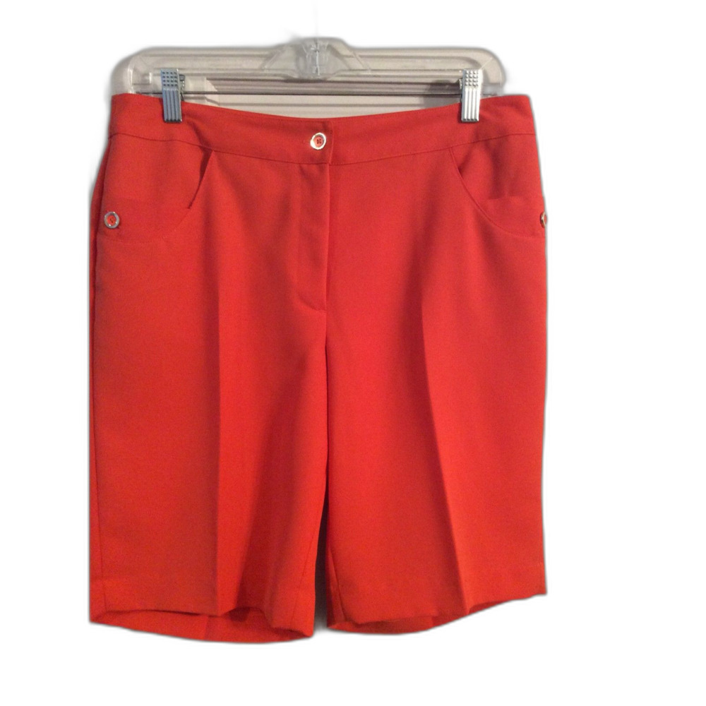 NWOT EP Pro Size 8 Orange Golf Shorts 9" Inseam Stretch
